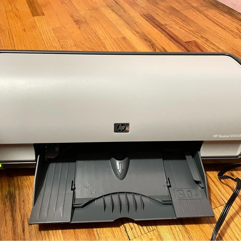 HP Deskjet Printer with Blue and Orange Box